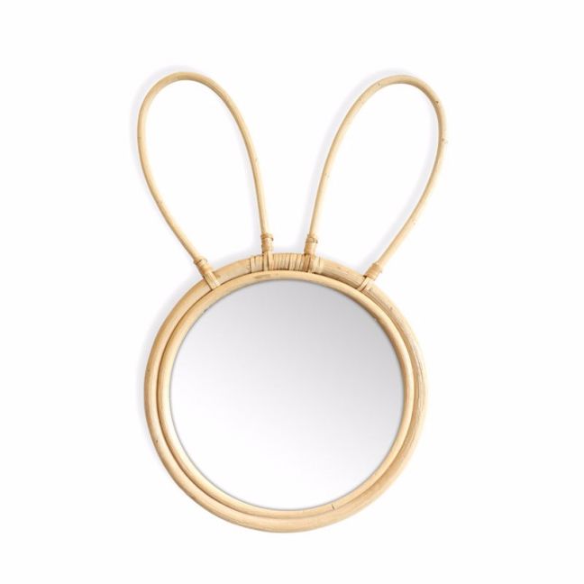 Bunny Round Rattan Mirror MR334129